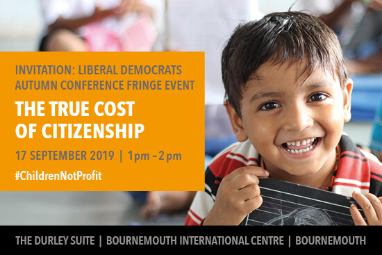 Liberal Democrat Conference Fringe Event: The true cost of citizenship